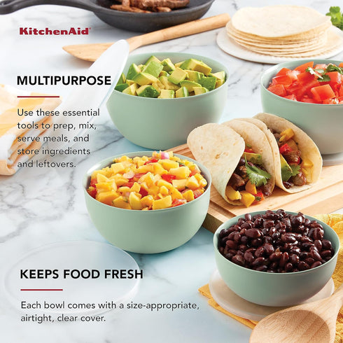 KitchenAid Prep Bowls with Lids, Set of 4...