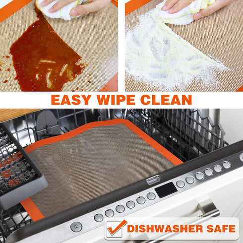 Silicone Baking Mats Set of 2 Square Non-Stick Reusable Air Fryer Linner - Best German Silicone - 9 inch...
