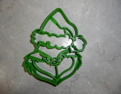 GRINCH HEAD DR SEUSS BOOK CARTOON CHARACTER CHRISTMAS MOVIE SPECIAL OCCASION COOKIE CUTTER BAKING TOOL MADE IN USA PR682...