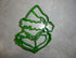 GRINCH HEAD DR SEUSS BOOK CARTOON CHARACTER CHRISTMAS MOVIE SPECIAL OCCASION COOKIE CUTTER BAKING TOOL MADE IN USA PR682...