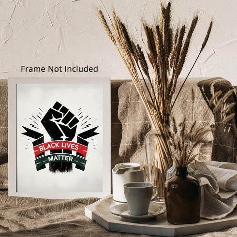 Posterizer 1 pcs-Black Lives Matter Movement Sign-Afro-American Art Collection- Gift for Men Women Entrepreneur Teens-decor for Bedroom, Office, ...