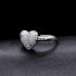 Uloveido Dainty Women's White Gold Plated Love Heart White Cubic Zirconia Enhancer Wedding Promise Rings J070...
