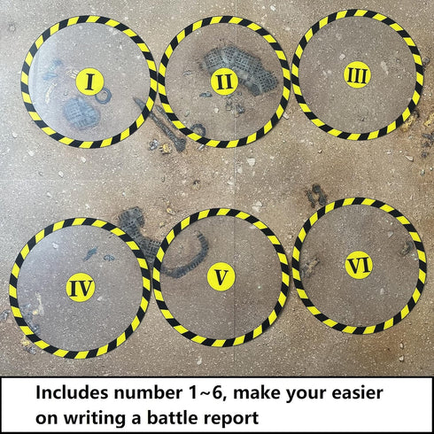 Jucoci Objective Point Markers 6PCS Set Objective Marker Compatible with WH40k Wargame (Miniature Not Included)...