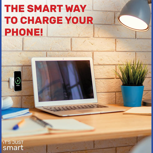 Plug-in Magnetic Phone Charger by It’s Just Smart, Universal Wireless Charger for Qi Enabled Phones, MagSafe Compatible with All iPhone 15, 14 13 ...