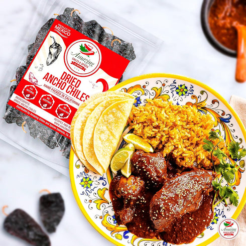 Dried Chile Peppers Variety Pack (12 oz Total) - Ancho, Guajillo, Pasilla Chiles – Staple for Mexican Recipes - Birria, Salsa, Sauces, Stews, Tama...