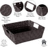 Simplify Large Shelf Woven Strap Tote | Decorative Storage Basket | Built in Handles | Organization | Closet | Bedroom | Bathroom | Nursery | Acce...