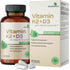 Futurebiotics Vitamin K2 (MK7) with D3 Supplement - Non-GMO Formula - 5000 IU Vitamin D3 & 90 mcg Vitamin K2 MK-7, 120 Vegetarian Capsules...