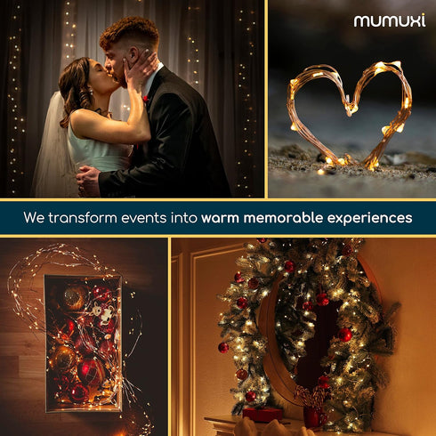 MUMUXI 24 Pack 7.2ft Fairy Lights Battery Operated String Lights, 20 Mini Battery Powered LEDs for Centerpiece Table Decorations, Wedding Party Be...