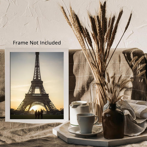 Posterizer 1 pcs-Eiffel tower inspired sunset glow photo 2-Landscape & Nature Art-Photography Art-Decor for Home & Office- unframed wall art...
