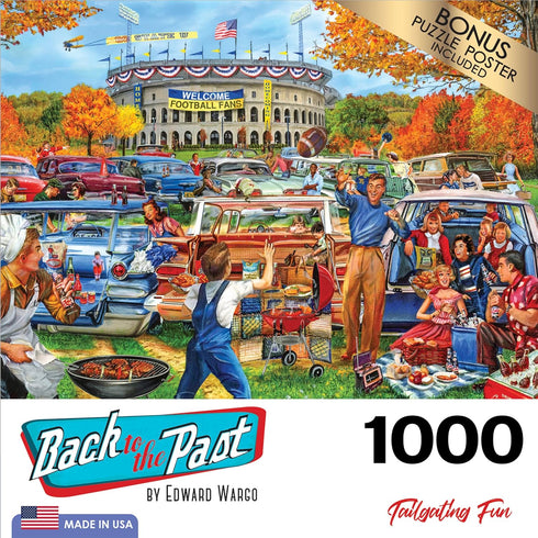 RoseArt - Back to The Past - Tailgating Fun - 1000 Piece Jigsaw Puzzle for Adults...