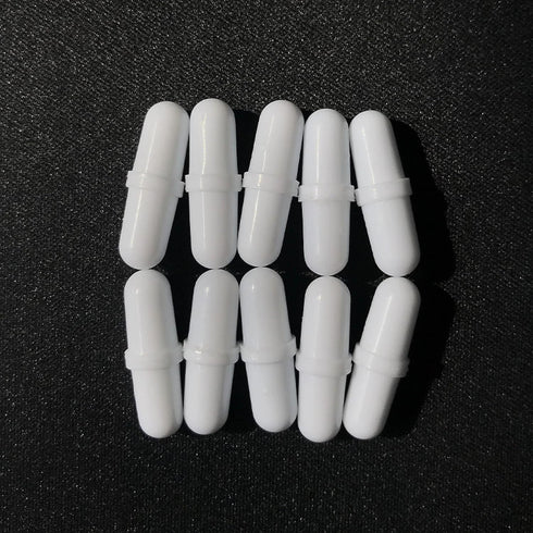 Magnetic Stir Bars,10 Pcs PTFE Magnetic Stirrer Mixer Stir Bar, 20 mm/ 0.8 Inch White Laboratory Stirrer Mixer Bar (10)...