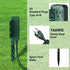 HBN Outdoor Power Stake Waterproof with 6FT Long Extension Cord, 3 Grounded Outlets Yard Power Strip with Protective Covers, Electrical Power Stak...