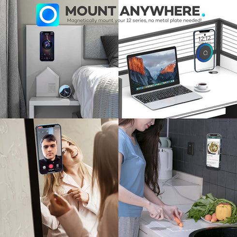 Sticky Magnetic Phone Mount Compatible with Magsafe 15 14 13 12 Pro Max Mini Car Mount and Wall Mount......
