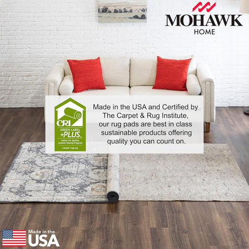Mohawk Home 4' x 6' Non Slip Rug Pad Gripper 1/4 Thick Dual Surface Felt + Rubber Gripper - Safe for All Floors...