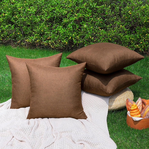 OTOSTAR Pack of 4 Outdoor Waterproof Throw Pillow Covers 16x16 Inch Garden Decorative Pillow Covers Cushion Sham Pillowcase Shell Patio Cushion Ca...