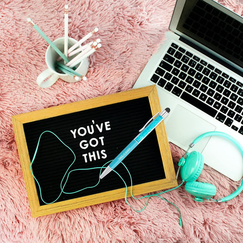ExpressPen™ Inspirational Crystal Pen Set Motivational Quotes - Girl Boss - Metal Ballpoint Pen Chic Office Decor Gifts for Women Desk Cute Pen Se...