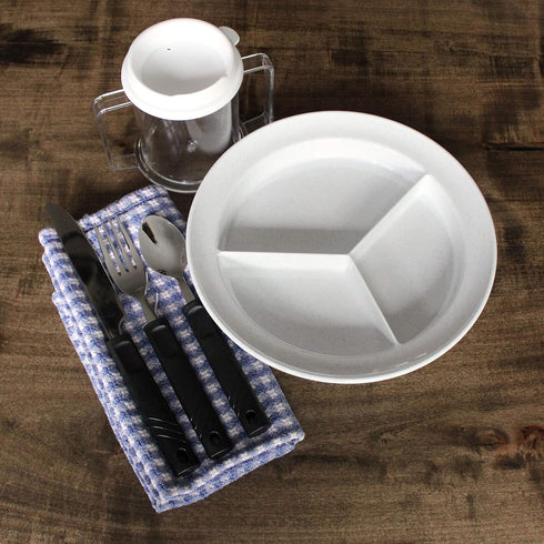 Rehabilitation Advantage Utensil Set with Lightweight Plastic Handles...