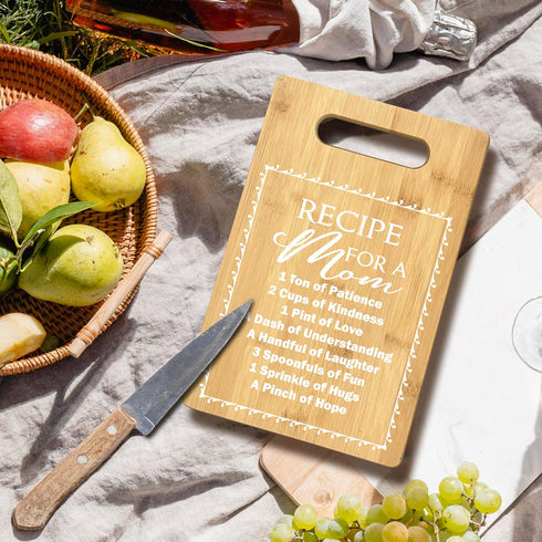 Mother Gifts Mom Gift, Recipe For a Mom Mother Mother's Day Gift Bamboo Cutting Board Kitchen Decor, Gifts For Mom, Mom Gifts For Mother Mother's ...