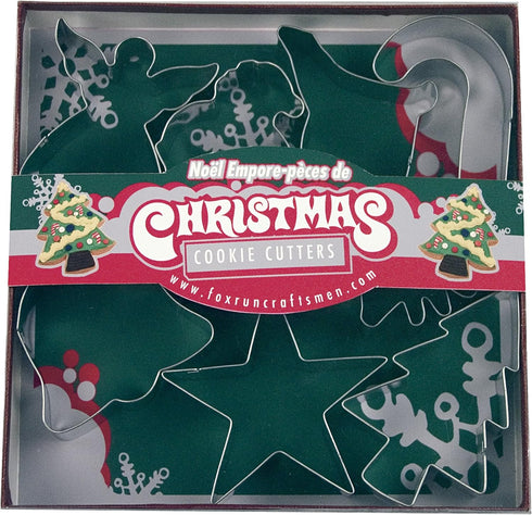 Fox Run Christmas Cookie Cutter Set, 7-Piece, Metallic...
