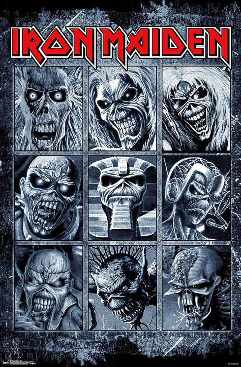 Trends International Iron Maiden - Grid Wall Poster, 14.725" x 22.375", Premium Unframed Version...