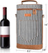 Tirrinia 2 Bottle Wine Gift Tote Carrier - Leakproof & Insulated Padded Versatile Wine Cooler Bag for Travel, BYOB Restaurant, Wine Tasting, Party...
