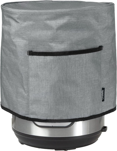 Crutello Dust Cover with Storage Pocket - Compatible with Instant Pot 8 Quart, Measures 13.25" x 14.75"...