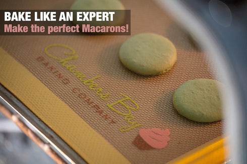 Silicone Baking Mat for Macaron- Two Half Sheet Mat Set 16.5 x 11 5/8 - Non Stick - Cookie Sheet - Baking Liner - Perfect for Oven, Pastry, Bacon,...