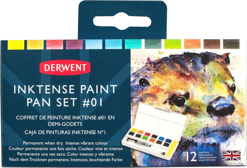 Derwent Inktense Paint 12 Pan Palette #1...