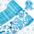 Whaline 2 Rolls Summer Wired Edge Ribbon 2.5 Inch Seahorse Starfish Coral Craft Ribbon Blue Ocean Sea Fabric Ribbon for Bow Wreath Craft Gift Wrap...