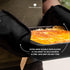 MasterClass Double Oven Gloves, Heavy Duty Cotton with Heat Resistant Quilted Interior, Black, One Size Fits All...