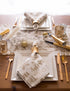 DII Holiday Dining Table Linen Metallic Fabric Kitchen Décor, Christmas Table Runner, 14x72, Gold Holiday Collage...