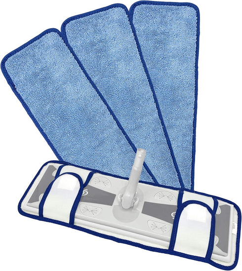18" Microfiber Mop Pads with Straps 3-Pack (X-Large)...