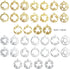 Allazone 37 PCS Open Bezel Charms, 36 PCS Mixed Open Bezels for Resin 9 Style Alloy Frame Pendants 2 Color Hollow Resin Frames for Resin Casting, ...