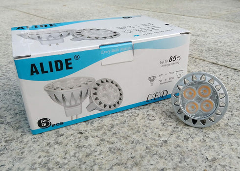 ALIDE MR16 Led Bulbs 5W Replace 20W 35W Halogen Equivalent,2700K Soft Warm White,12V Low Voltage MR16 GU5.3 Bulb Spotlights for Outdoor Landscape ...
