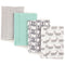 Hudson Baby Unisex Baby Cotton Flannel Burp Cloths, Gray Whale, One Size...