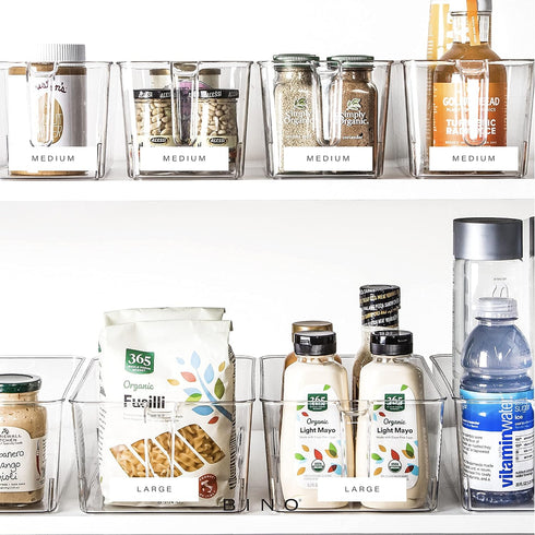 BINO | Clear Storage Organizer | THE HOLDER COLLECTION | Clear Containers for Organizing with Built-in Handles | Pantry Organization and Storage |...