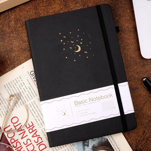 CAGIE Lined Journal Notebook for Work, 196 Pages, 5.7" x 8.3", Hardcover Notebook Journals for Writing Women Men Note Taking Diary with Pen Loop (...