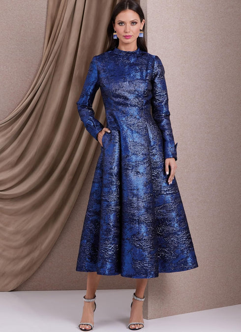 Vogue Misses' Fit and Flare Dresses Sewing Pattern Packet, Sizes 16-18-20-22-24, Multicolor...
