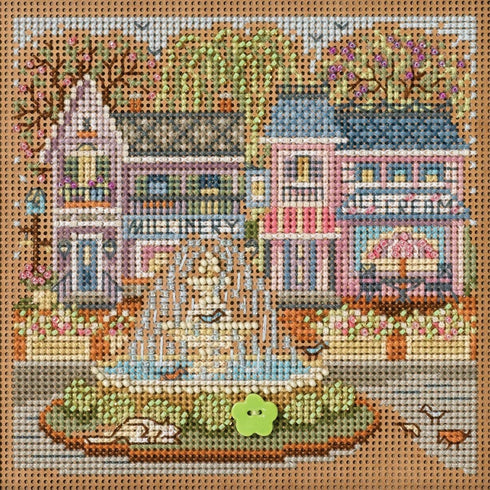 Mill Hill Town Square Beaded Counted Cross Stitch Kit Buttons & Beads 2023 Spring Series MH142315...