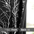 FMFUNCTEX 100% Blackout Valance for Kitchen Bathroom, Silver on Black Kitchen Window Valances 18 Inch Tree Branch Print Valance Curtains for Livin...