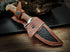 Handmade 10? Damascus Hunting Knife - Bushcraft Fixed Blade Hunting Knife with Sheath and Rose Wood Handle EDC Skinning Knife., Brown Black...