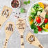 5Pcs Mother's Day Wooden Spoons Utensils Set, Non-Stick Cooking Utensils Carve Burned Bamboo Spoons Spatula Kitchen Cookware Gadget Decor Kit Moth...