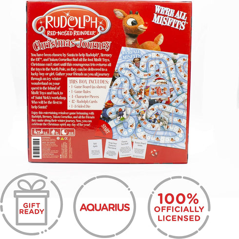 AQUARIUS Rudolph The Red-Nosed Reindeer Board Game - Fun Family Christmas Gift for Kids & Adults - Officially Licensed Rudolph Merchandise & Colle...
