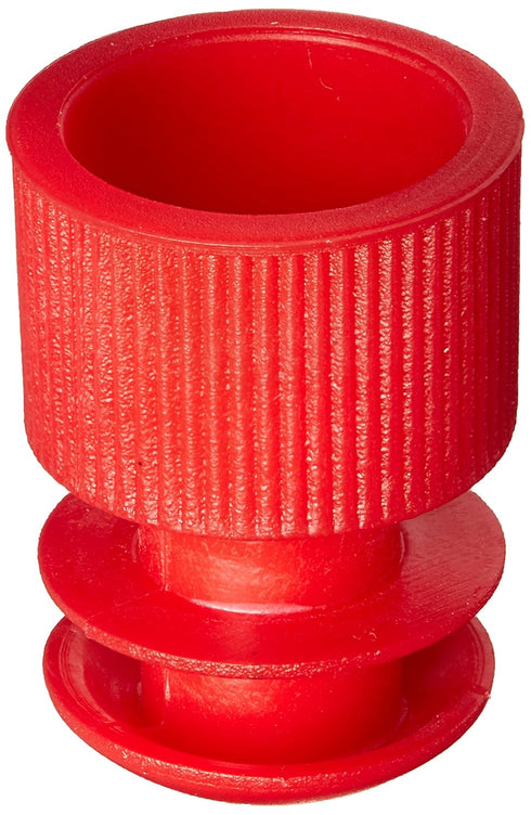Globe Scientific 118127R Polyethylene Flange Plug Cap for Test Tubes, 12mm Size, Red (Pack of 1000)...