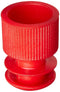 Globe Scientific 118127R Polyethylene Flange Plug Cap for Test Tubes, 12mm Size, Red (Pack of 1000)...