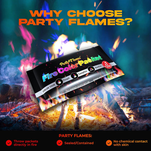 Fire Color Changing Packets Fire Pit (10 Pack) - Perfect for Any Campfire, Bonfire, Fire Pits & Outdoor Fireplaces - Perfect Magic Fire Cosmic Mys...