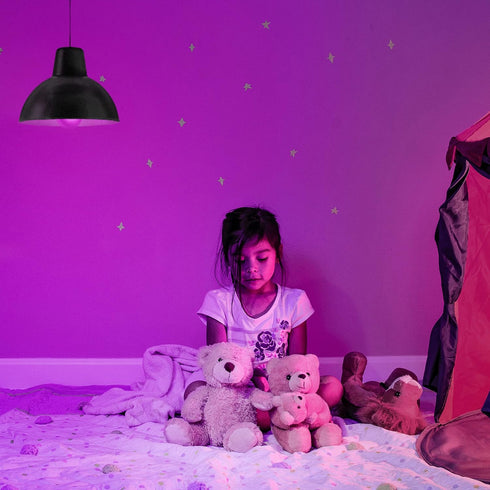 SYLVANIA LED Purple Glass Filament A19 Light Bulb, Dimmable, Efficient 4.5W, E26 Medium Base, 1 pack...