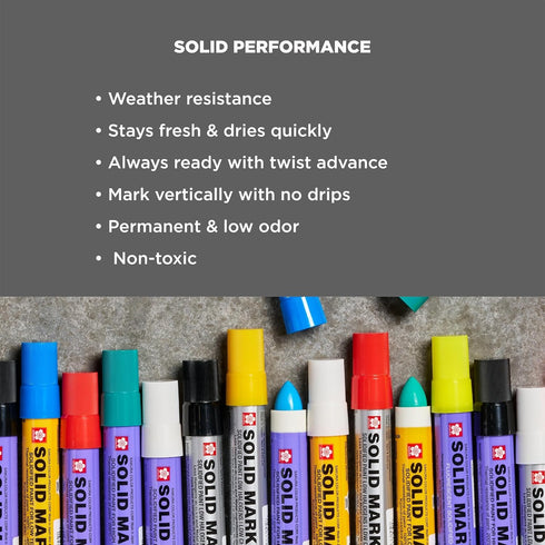 Sakura Solid Paint Markers - Permanent Marker Pens - Window, Wood & Glass Marker - Black Paint - 1 Pack...