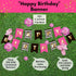 Hot Pink and Black Birthday Decorations for Women, Hot Pink and Black Party Decorations - Happy Birthday Banner Garland, Paper Decor, Balloons, Ca...