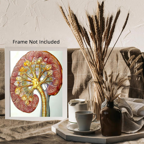 Posterizer 1 pcs-anatomical illustration of the human kidney 1-Teachers & Classrooms-Abstract & Modern Art-School and classroom art- unframed wall...